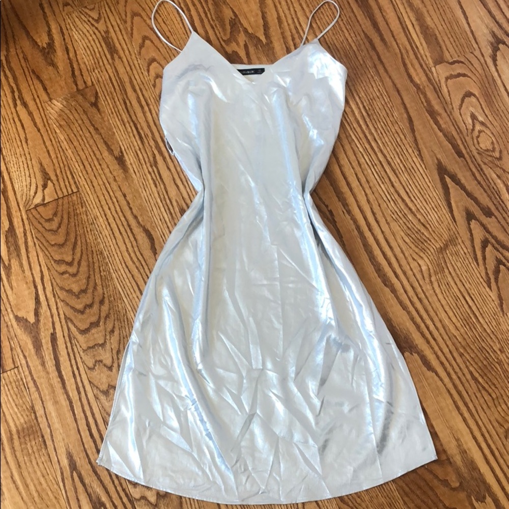Silver Slip Dress